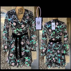 ModCloth U Collection Forever Unique A Mermaid’s Garden Sequin Mini Dress Size 4